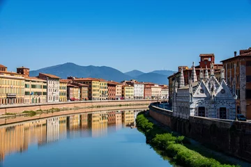 Photo sur Plexiglas Ponte Vecchio houses on the river