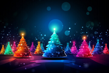 Fototapeta na wymiar Colorful Christmas and New Year background with bold color decoration.