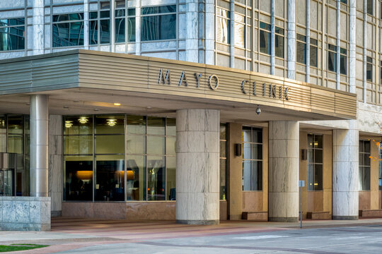 Mayo Clinic and Building Exterior and Trademark Logo