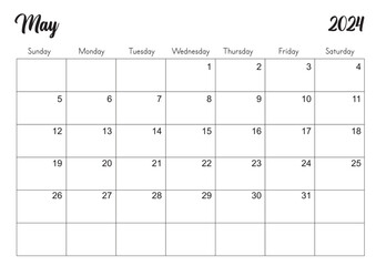 2024 Monthly Planner Layout
