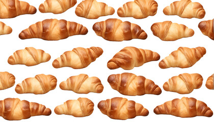 croissant isolated on white background, food concept, Generative ai	