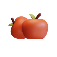 3d apple icon from hello autumn elements collection