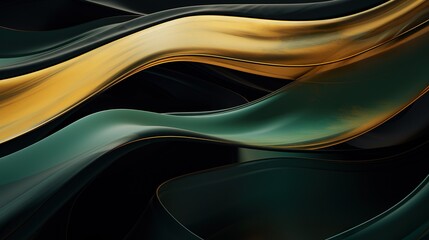 abstract green and yellow wave background, swirl and wavy soft pattern, creative dynamic and elegant design