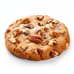 Professional food photography of Nut Cookie, Christmas food isolated on white background, Xmas food