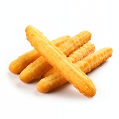 Professional food photography of Ladyfingers, Christmas food isolated on white background, Xmas food