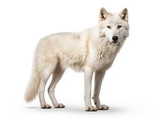 Obraz premium Arctic Wolf Studio Shot Isolated on Clear White Background, Generative AI