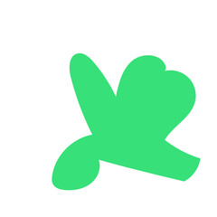 Red green abstract shapes 