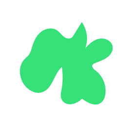 Red green abstract shapes