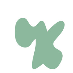 Red green abstract shapes 