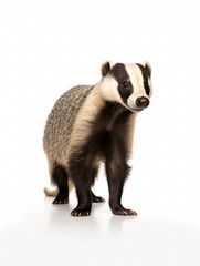 Obraz premium Badger Studio Shot Isolated on Clear White Background, Generative AI