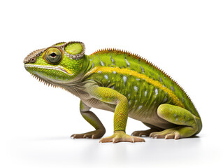 Obraz premium Chameleon Studio Shot Isolated on Clear White Background, Generative AI