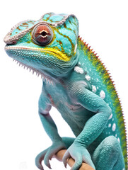 Obraz premium Chameleon Studio Shot Isolated on Clear White Background, Generative AI
