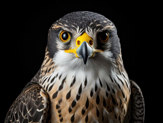 Falcon Studio Shot Isolated on Clear Black Background, Generative AI