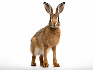 Obraz premium Hare Studio Shot Isolated on Clear White Background, Generative AI