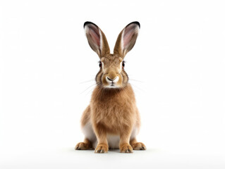 Obraz premium Hare Studio Shot Isolated on Clear White Background, Generative AI