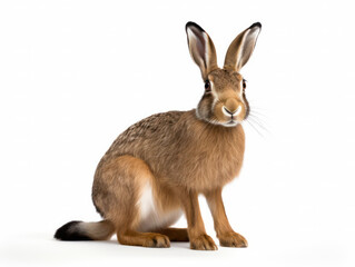 Obraz premium Hare Studio Shot Isolated on Clear White Background, Generative AI