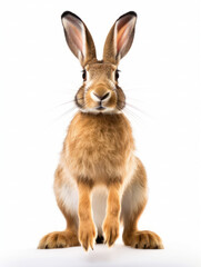 Obraz premium Hare Studio Shot Isolated on Clear White Background, Generative AI