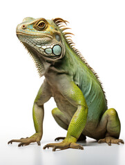 Obraz premium Iguana Studio Shot Isolated on Clear White Background, Generative AI