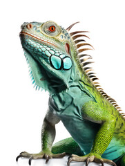 Obraz premium Iguana Studio Shot Isolated on Clear White Background, Generative AI