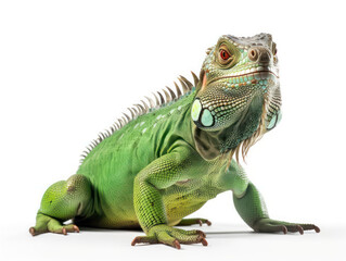 Obraz premium Iguana Studio Shot Isolated on Clear White Background, Generative AI