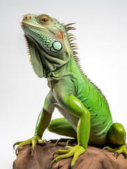 Obraz premium Iguana Studio Shot Isolated on Clear White Background, Generative AI