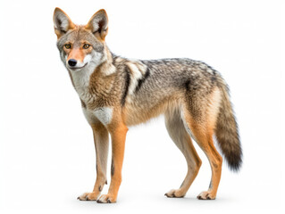 Fototapeta premium Jackal Studio Shot Isolated on Clear White Background, Generative AI