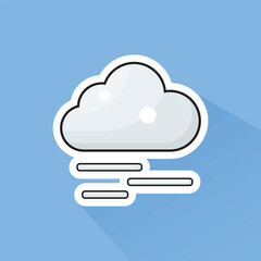Illustration Vector of Fog Icon in Flat Design