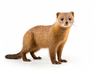 Mongoose Studio Shot Isolated on Clear White Background, Generative AI