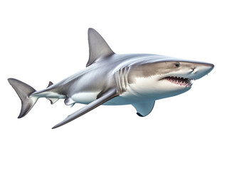 Fototapeta premium Shark Studio Shot Isolated on Clear White Background, Generative AI