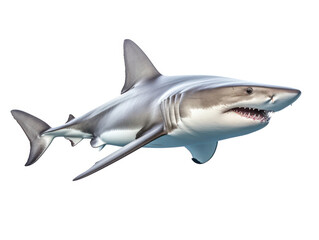 Shark Studio Shot Isolated on Clear White Background, Generative AI