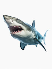 Naklejka premium Shark Studio Shot Isolated on Clear White Background, Generative AI