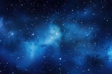 Obraz premium Night sky with stars. Universe filled with clouds, nebula and galaxy. Landscape with gradient blue and purple colorful cosmos with stardust and milky way. Magic color galaxy, space background
