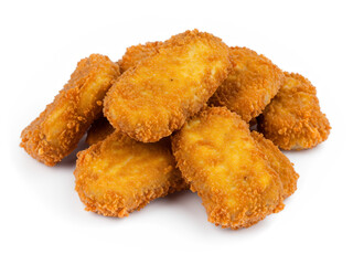 fried chicken nuggets on a white background