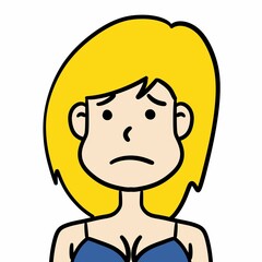 cartoon woman with big eyes