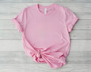 Bella Canvas 3001 Maqueta Bubblegum Camisa rosa Camiseta Producto Fondo Maqueta Estilo Fotografía...