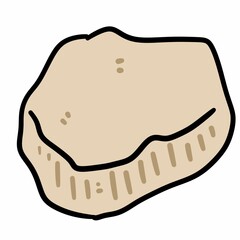 stone cartoon on white background