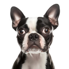 Boston Terrier on transparent background