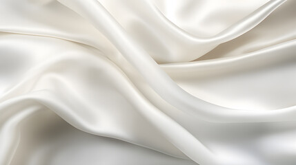 Naklejka premium close up of a white satin silk cloth scarf
