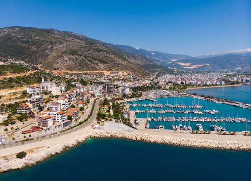 Top view of the city Finike on a sunny summer day. Turkey