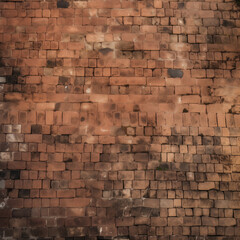 A brick wall with rough texture and cracks. Generative AI. 