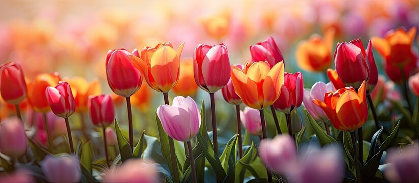 Close up photo of stunning tulips on shallow depth of field