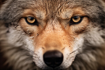 Fototapeta premium Close-up of an angry wolves face