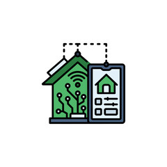 smart home vector icon. real estate icon filled line style. perfect use for logo, presentation, website, and more. modern icon design color line style