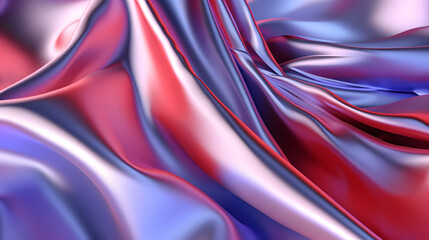 Obraz premium Abstract smooth and soft chrome fabric gradient 3d render