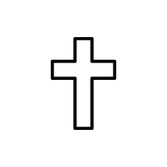 Obraz premium Christian Cross Icon Vector Design Template