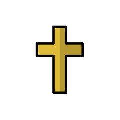 Christian Cross Icon Vector Design Template