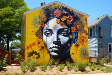 Start a community art project beautify neighborhoods.