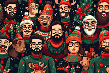 Ugly sweater party christmas holidays