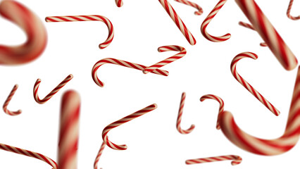 Candy canes falling