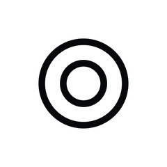 white cyrcle icon inside a circle transparant backgorund flat design circle button record symbol
